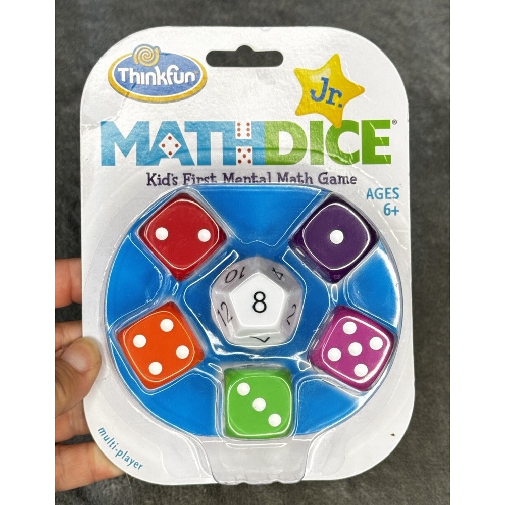 Thinkfun‎ Jr. Math Dice Jr Kids First Mental Math Game Learning Ages 6+ *NEW